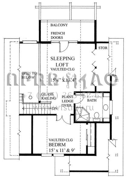 Проект двухэтажного дома без гаража в стиле Ранчо S5-125 (4177-00029)