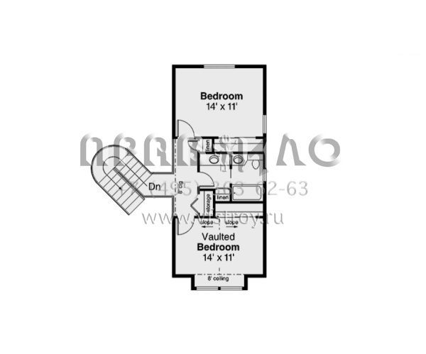 Проект двухэтажного дома с гаражом на две машины в современном стиле S5-196 (035-01056)