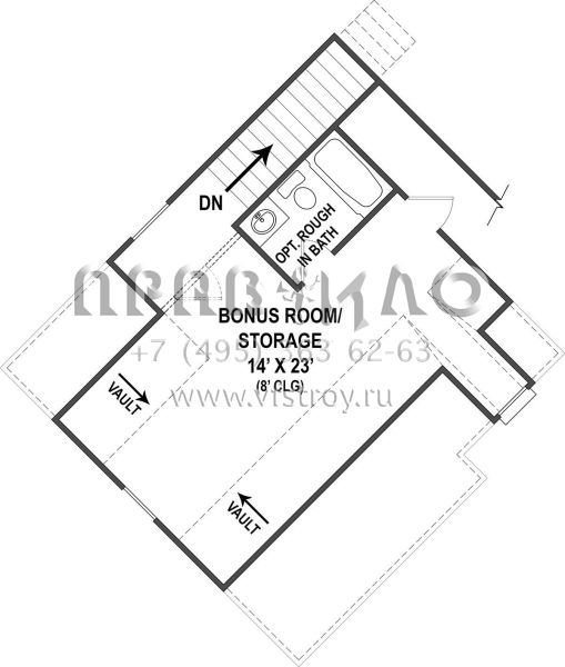 Проект одноэтажного дома с гаражом на две машины в американском стиле S5-243 (4195-00002)