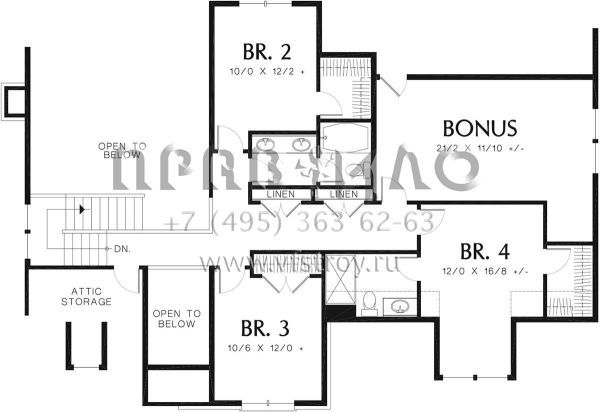 Проект двухэтажного дома с гаражом на три и более машин в английском стиле S5-267 (2559-00324)