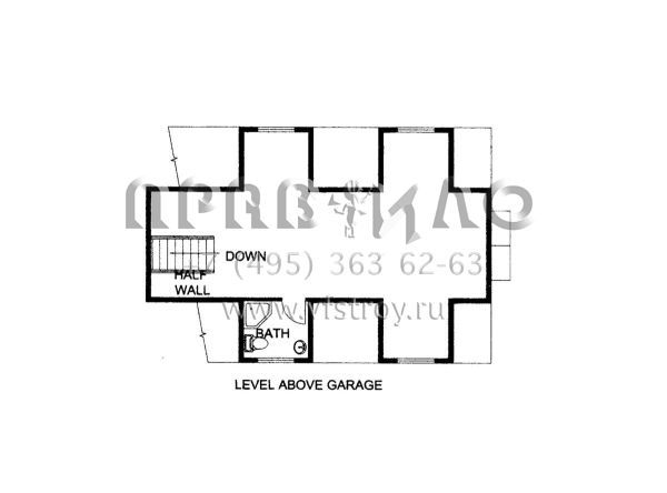 Проект одноэтажного дома с гаражом на три и более машин в скандинавском стиле S5-445 (039-00139)