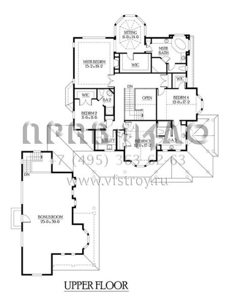 Проект двухэтажного дома с гаражом на три и более машин в американском стиле S5-552 (341-00284)