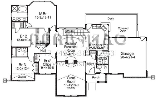Проект одноэтажного дома с гаражом на две машины в американском стиле S5-184 (5633-00233)
