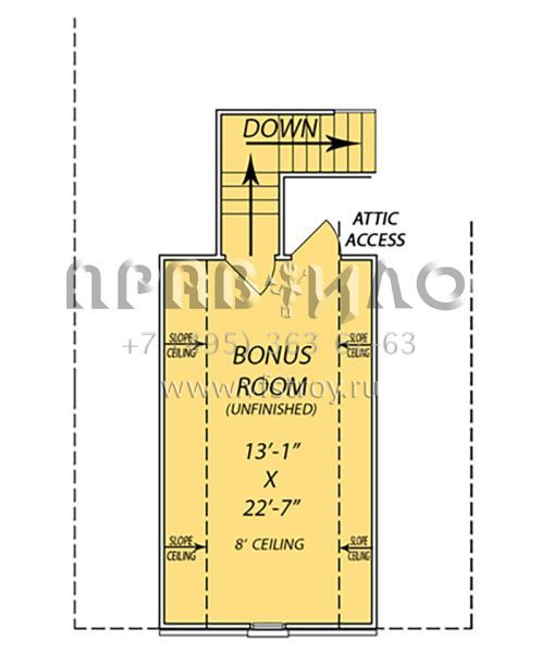 Проект одноэтажного дома с гаражом на две машины в стиле Ранчо S5-221 (9279-00008)