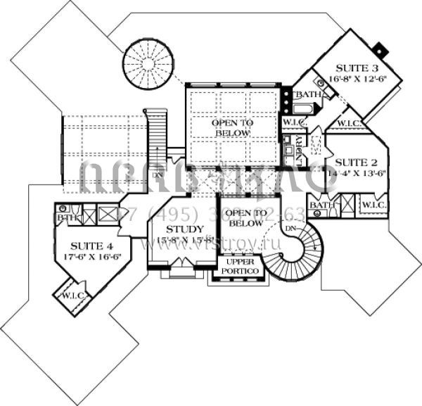 Проект двухэтажного дома с гаражом на три и более машин в английском стиле S5-846 (3323-00647)