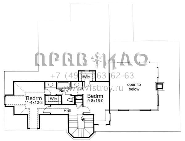 Проект двухэтажного дома с гаражом на две машины в стиле Ранчо S5-175 (9401-00035)