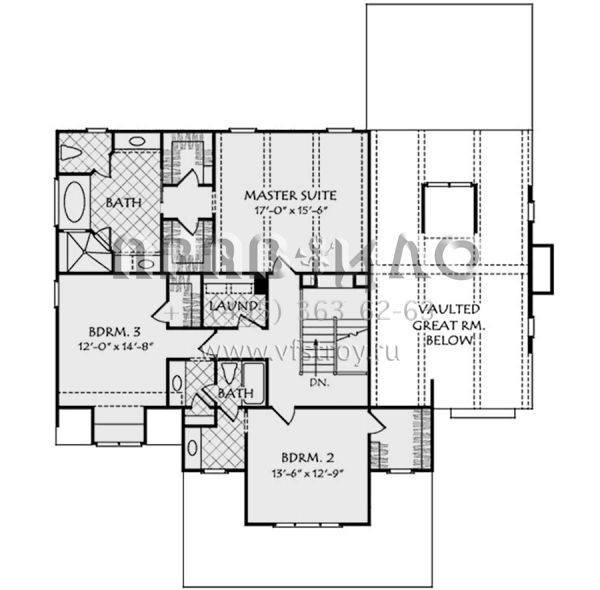 Проект двухэтажного дома с гаражом на две машины в американском стиле S5-268 (8594-00073)