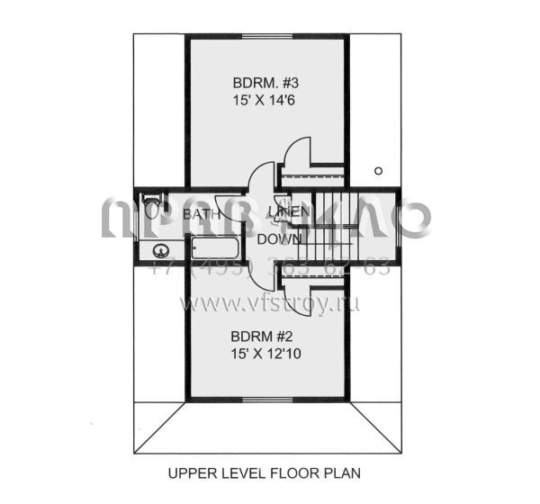 Проект двухэтажного дома без гаража в стиле Шале S5-150 (039-00725)