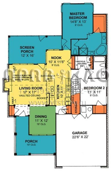 Проект одноэтажного дома с гаражом на две машины в современном стиле S5-132 (4848-00152)