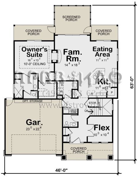 Проект двухэтажного дома с гаражом на две машины в американском стиле S5-185 (402-01661)