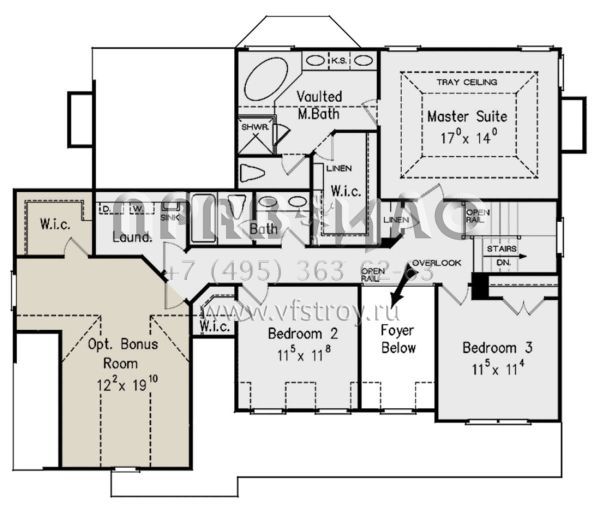 Проект двухэтажного дома с гаражом на две машины в стиле Ранчо S5-225 (8594-00358)