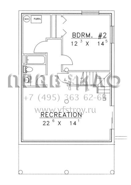 Проект двухэтажного дома без гаража в русском стиле S5-176 (039-00054)