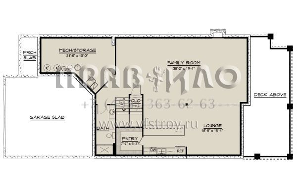 Проект двухэтажного дома с гаражом на две машины в современном стиле S5-266 (5032-00045)