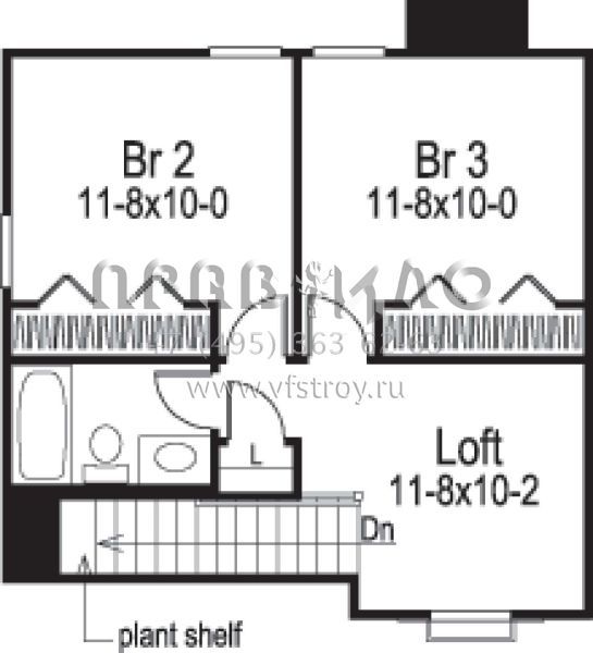 Проект двухэтажного дома с гаражом на две машины в стиле Ранчо S5-150 (5633-00052)
