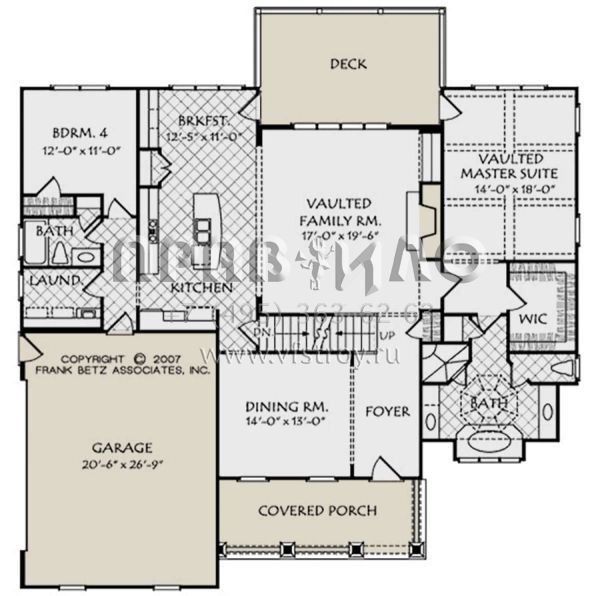 Проект двухэтажного дома с гаражом на две машины в американском стиле S5-265 (8594-00052)