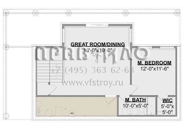 Проект одноэтажного дома без гаража в современном стиле S5-157 (1462-00041)