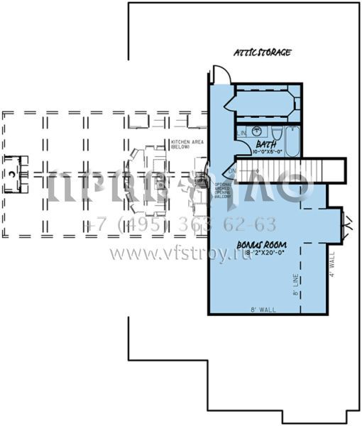 Проект двухэтажного дома с гаражом на три и более машин в американском стиле S5-237 (8318-00079)