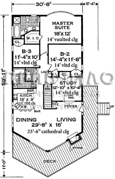 Проект одноэтажного дома с гаражом на одну машину в стиле Шале S5-161 (033-00100)