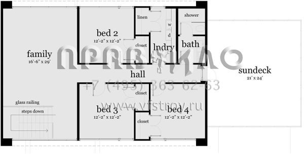 Проект одноэтажного дома с гаражом на две машины в современном стиле S5-256 (028-00140)