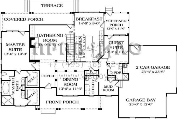 Проект двухэтажного дома с гаражом на три и более машин в американском стиле S5-384 (3323-00416)