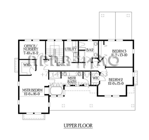 Проект двухэтажного дома с гаражом на три и более машин в стиле Ранчо S5-281 (341-00223)