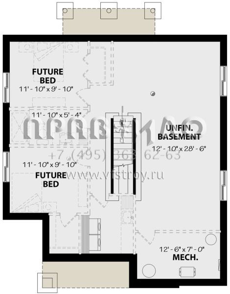 Проект одноэтажного дома без гаража в современном стиле S5-109 (034-01144)