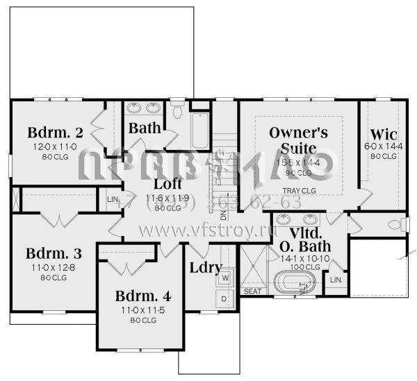 Проект двухэтажного дома с гаражом на две машины в современном стиле S5-212 (009-00308)