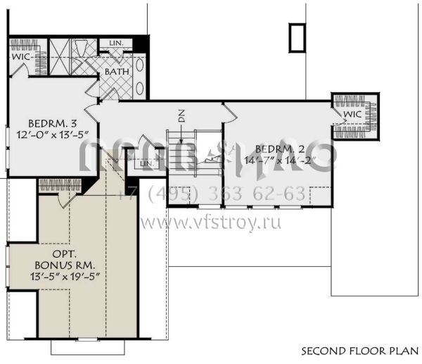 Проект двухэтажного дома с гаражом на три и более машин в современном стиле S5-262 (8594-00447)