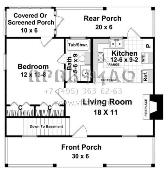 Проект одноэтажного дома без гаража в современном стиле S5-56 (348-00166)