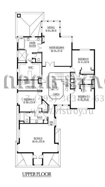 Проект двухэтажного дома с гаражом на три и более машин в английском стиле S5-387 (341-00245)