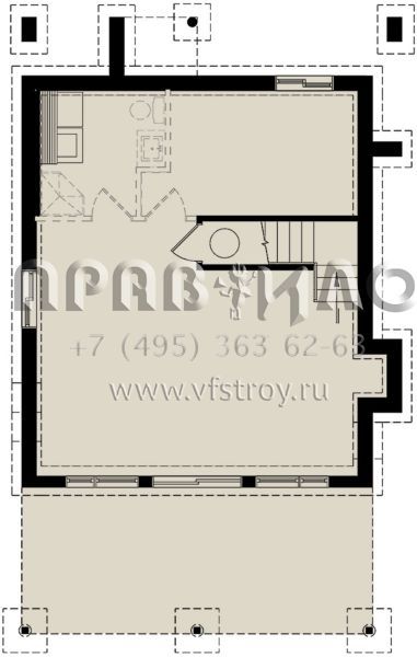 Проект двухэтажного дома без гаража в современном стиле S5-125 (034-01151)