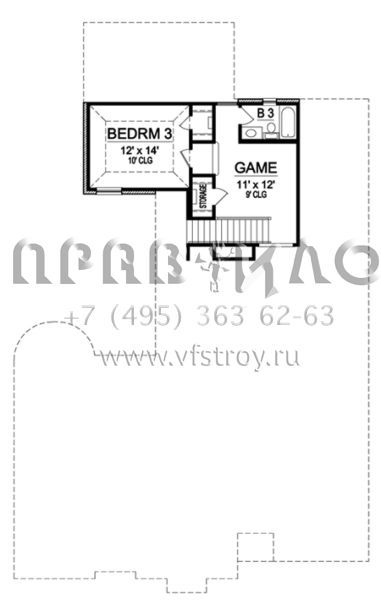Проект двухэтажного дома с гаражом на три и более машин в английском стиле S5-267 (5445-00039)