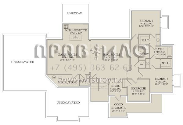 Проект двухэтажного дома с гаражом на три и более машин в американском стиле S5-341 (6422-00028)