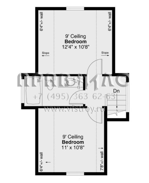 Проект двухэтажного дома без гаража в американском стиле S5-82 (035-00996)