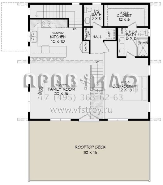 Проект двухэтажного дома с гаражом на три и более машин в современном стиле S5-155 (940-00860)
