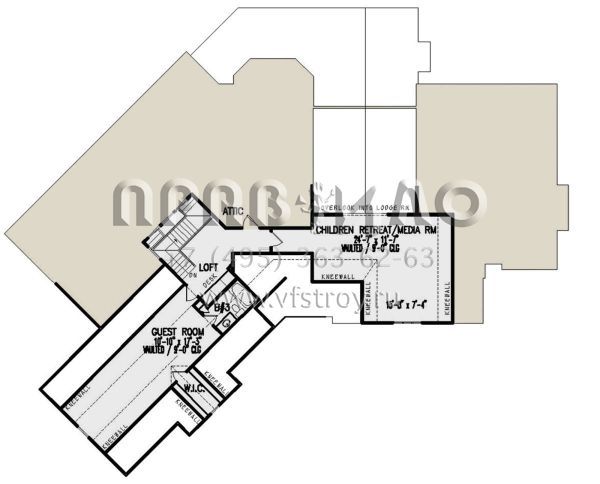 Проект одноэтажного дома с гаражом на три и более машин в американском стиле S5-291 (699-00093)