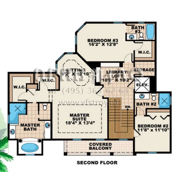 Проект двухэтажного дома с гаражом на две машины в современном стиле S5-313 (575-00030)