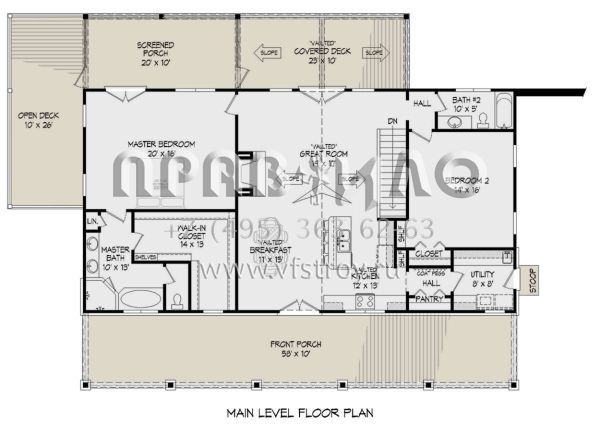 Проект одноэтажного дома с гаражом на одну машину в стиле Ранчо S5-293 (940-00702)