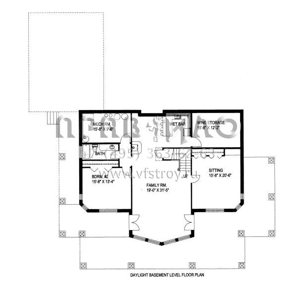 Проект одноэтажного дома с гаражом на три и более машин в скандинавском стиле S5-359 (039-00202)