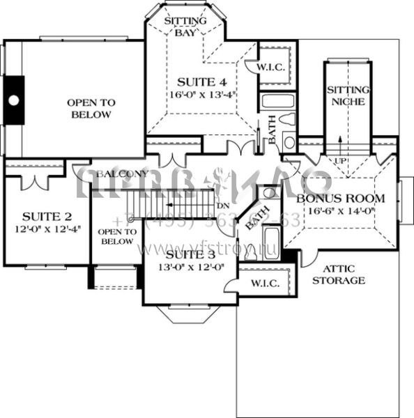 Проект двухэтажного дома с гаражом на две машины в стиле Ранчо S5-284 (3323-00240)