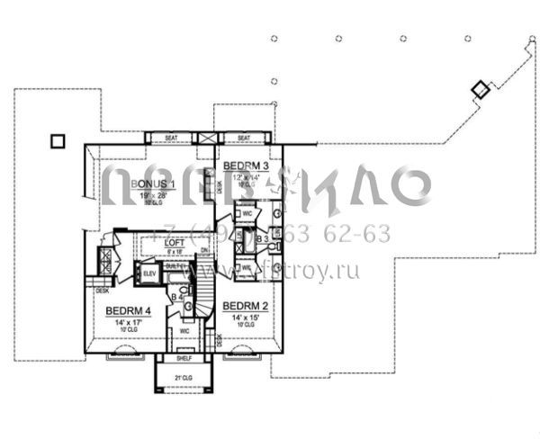 Проект двухэтажного дома с гаражом на три и более машин в современном стиле S5-700 (5445-00106)
