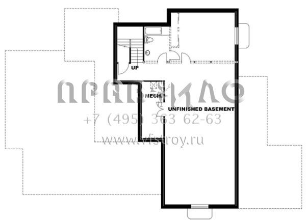 Проект двухэтажного дома с гаражом на три и более машин в американском стиле S5-541 (039-00683)