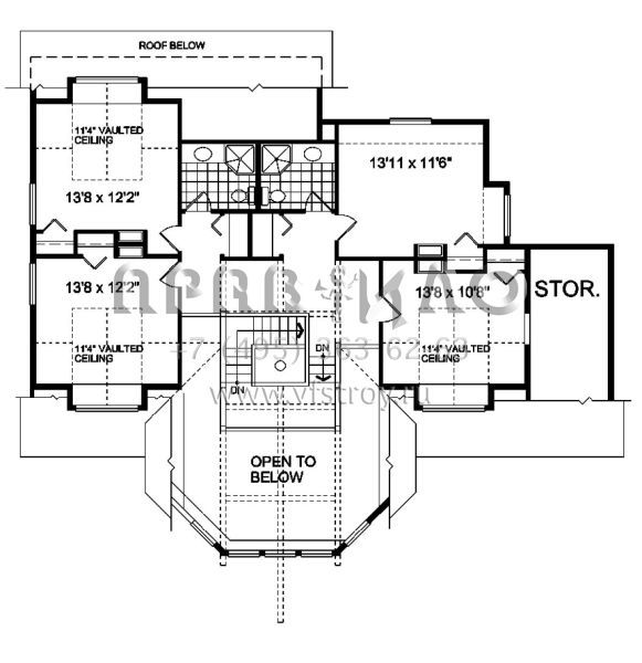 Проект двухэтажного дома без гаража в современном стиле S5-249 (4177-00025)