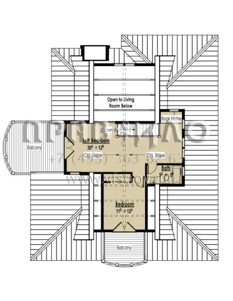 Проект двухэтажного дома с гаражом на две машины в стиле Ранчо S5-190 (7806-00007)