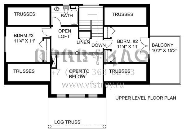 Проект двухэтажного дома с гаражом на две машины в стиле Ранчо S5-211 (039-00170)