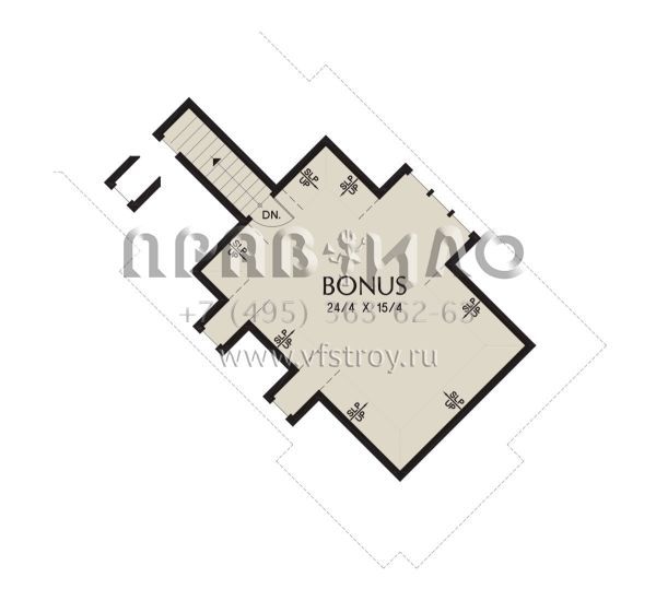 Проект одноэтажного дома с гаражом на три и более машин в американском стиле S5-286 (2559-00998)