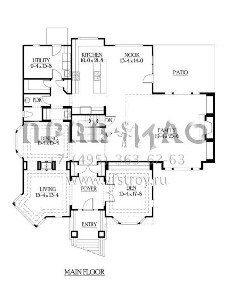 Проект двухэтажного дома с гаражом на три и более машин в современном стиле S5-411 (341-00147)