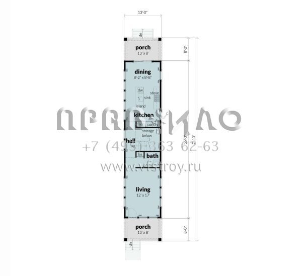 Проект двухэтажного дома без гаража в американском стиле S5-133 (028-00202)