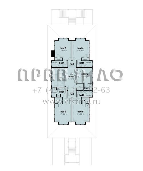 Проект трехэтажного дома с гаражом на две машины в прибрежном стиле S5-446 (028-00188)