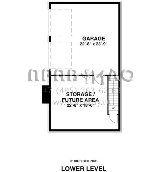 Проект двухэтажного дома с гаражом на две машины в современном стиле S5-189 (036-00242)
